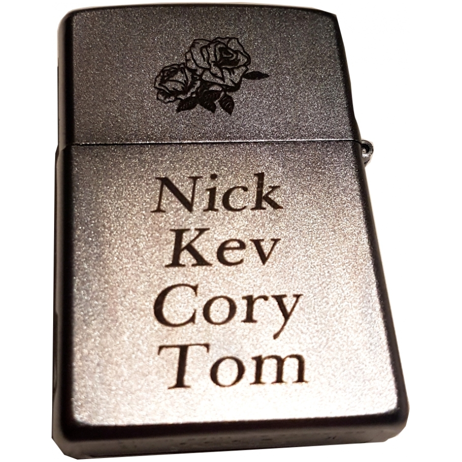 Stainless steel Zippo lighter Badgemakers