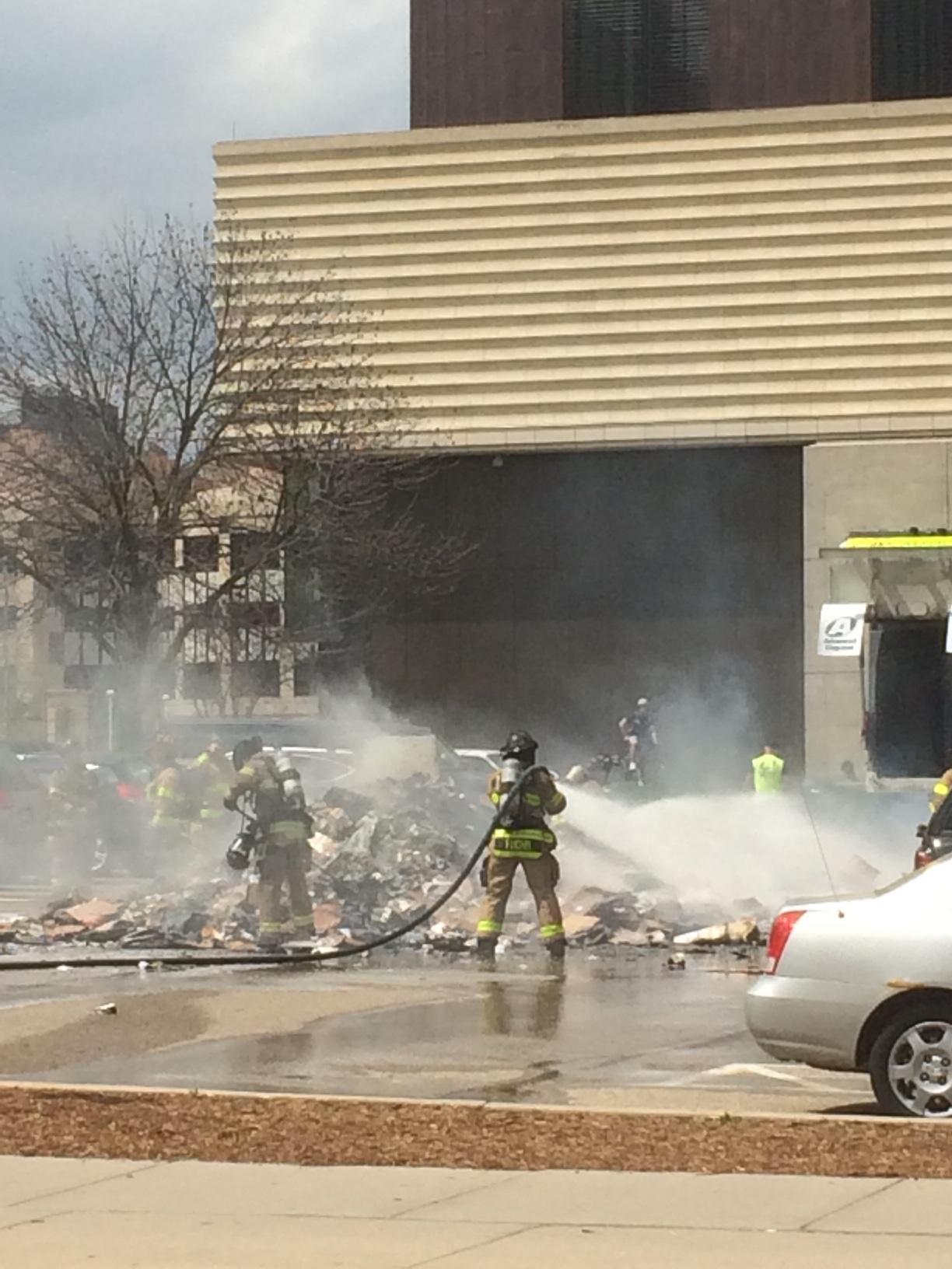 Firefighters respond to garbage truck fire on Lake Street · The Badger