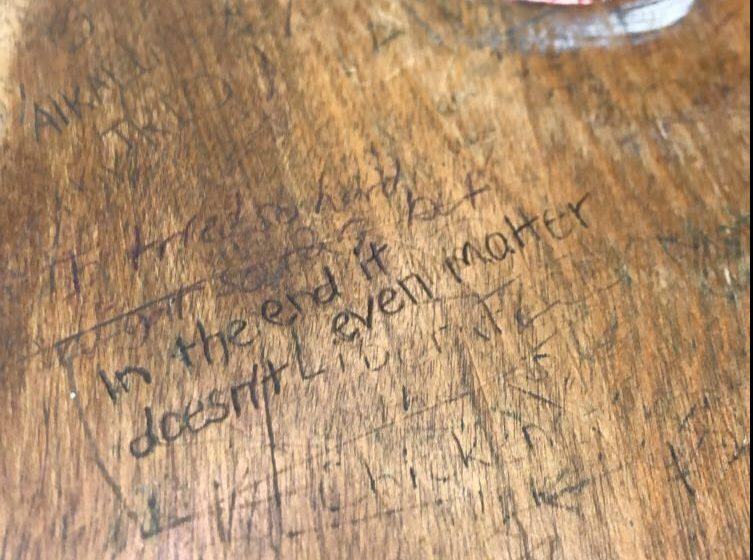 What desk graffiti can tell us about campus culture The Badger Herald