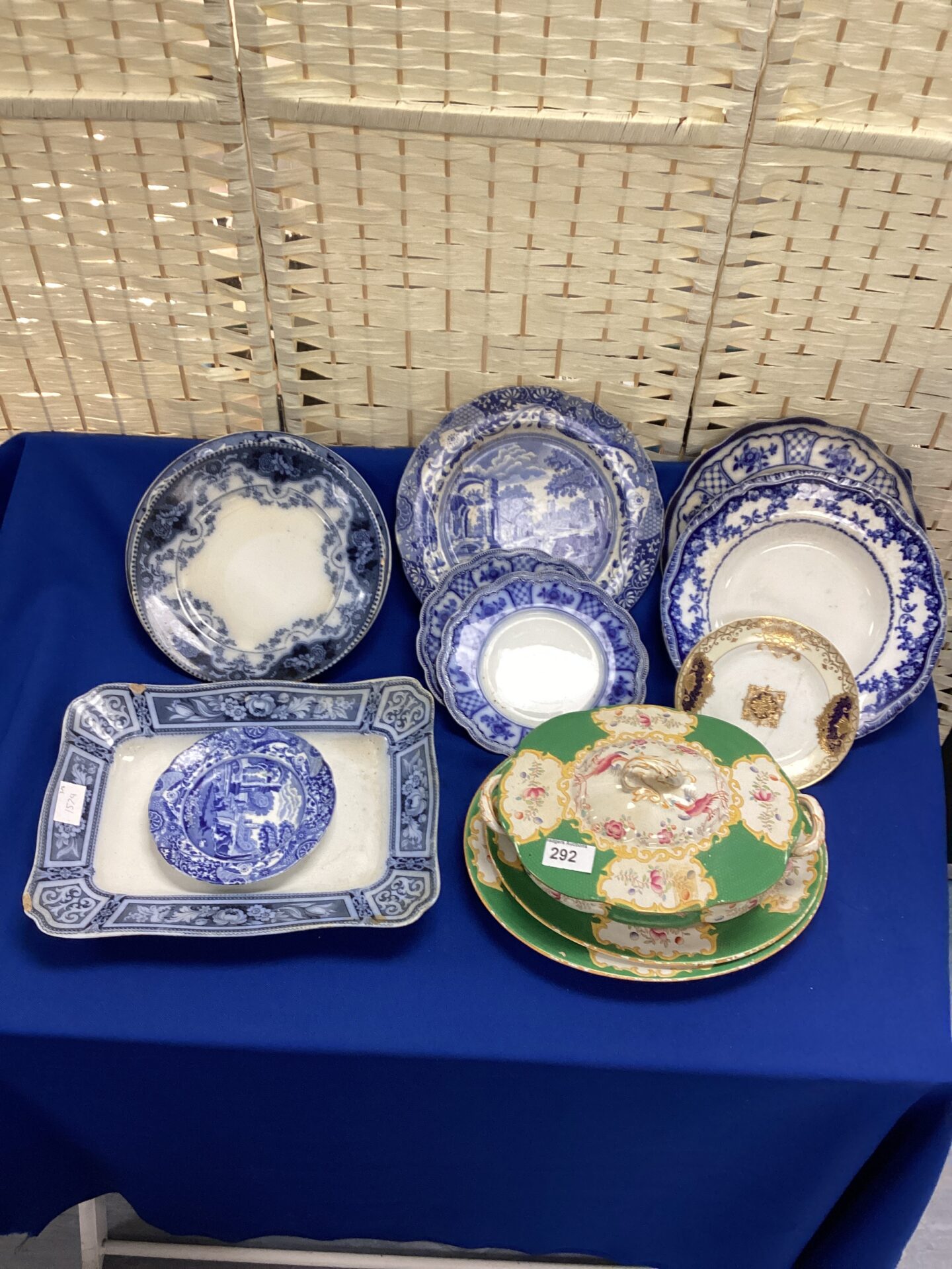 292 Quantity of Vintage Blue and White China Plus Porcelain Dish and