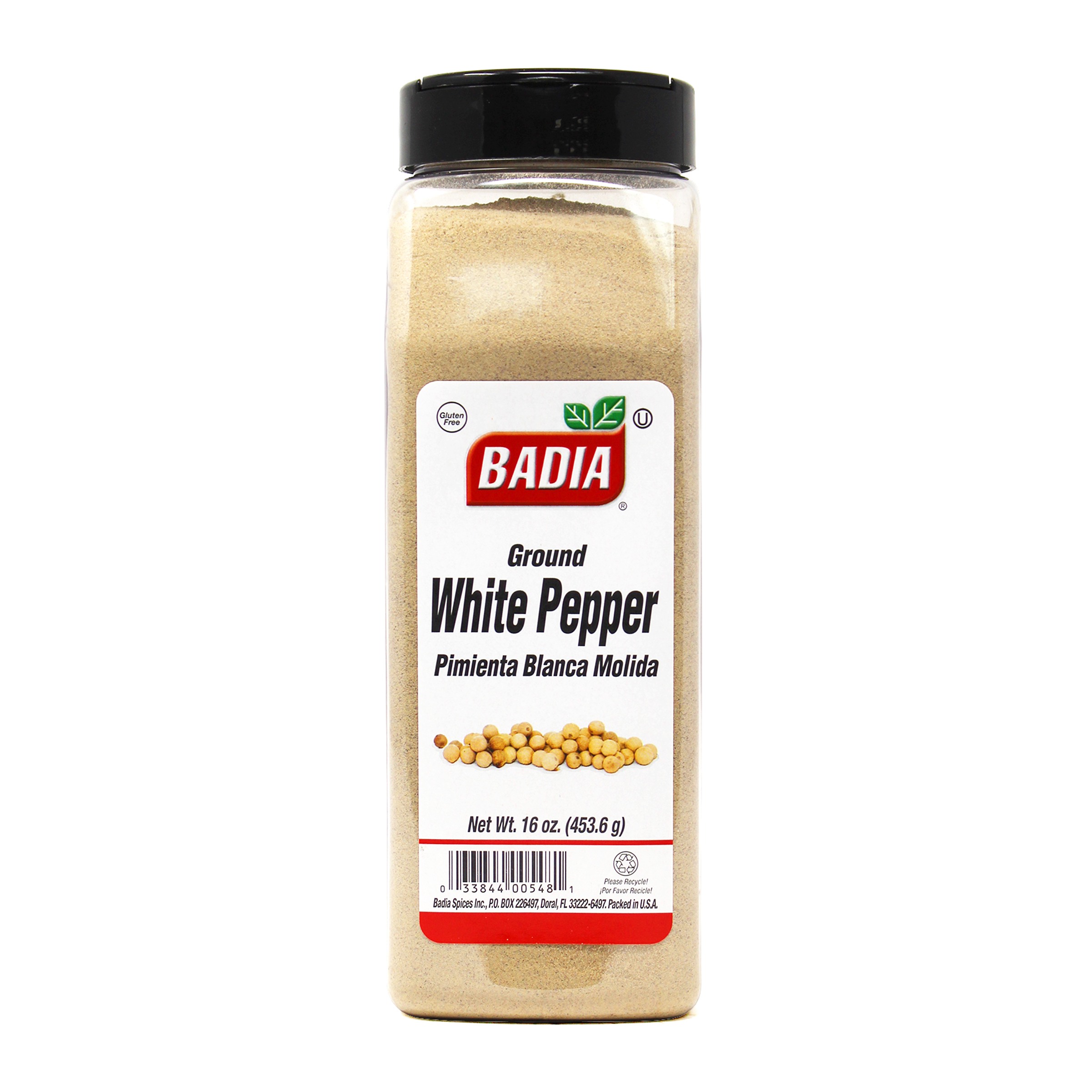 Pepper White Ground 16 oz Badia Spices