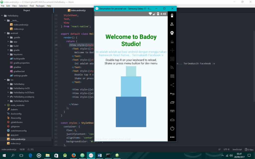 Height dan Width pada React Native Badoy Studio