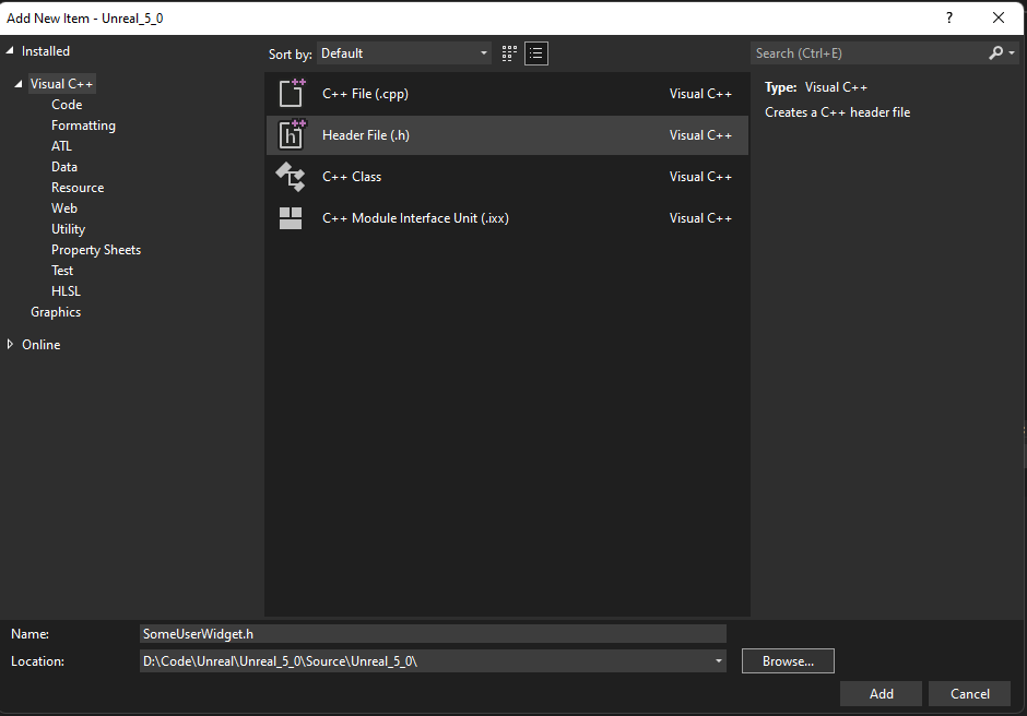 How to create or remove CPP class in UnrealEngine LET US GO ABROAD