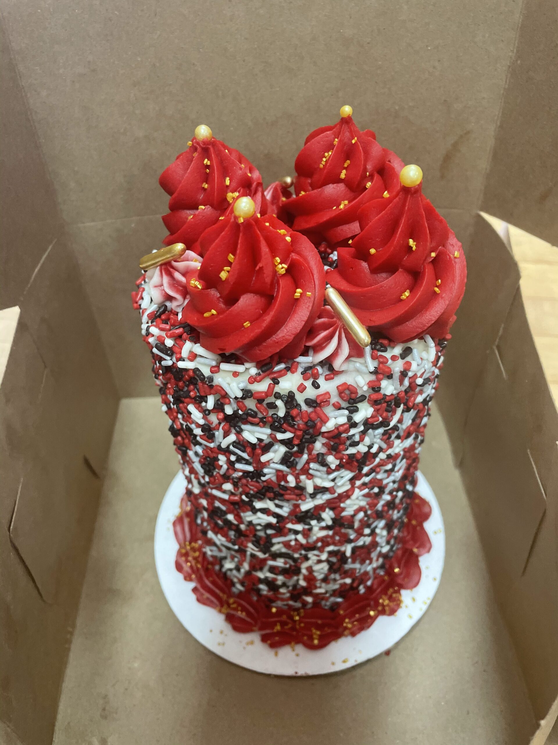 Covered Sprinkle Cake Baes Baekery