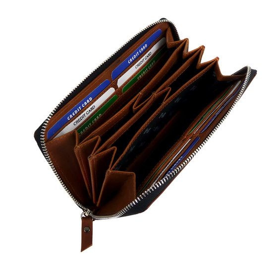 Zip Wallet Portemonnaie Geldtasche mit Handyfach CASTER natur Bag Selection Zurich