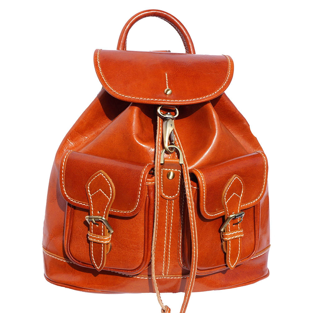 Leder City Rucksack Davide Hellbraun Bag Selection