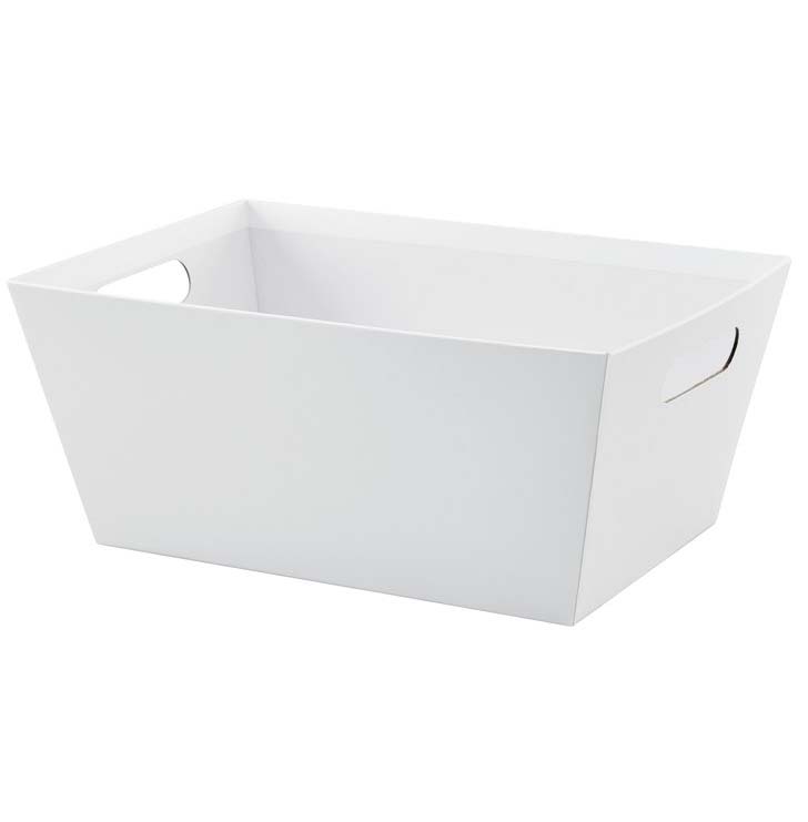 Extra Large White Basket Trays 14 x 9 x 6" Okanagan Bag & Box