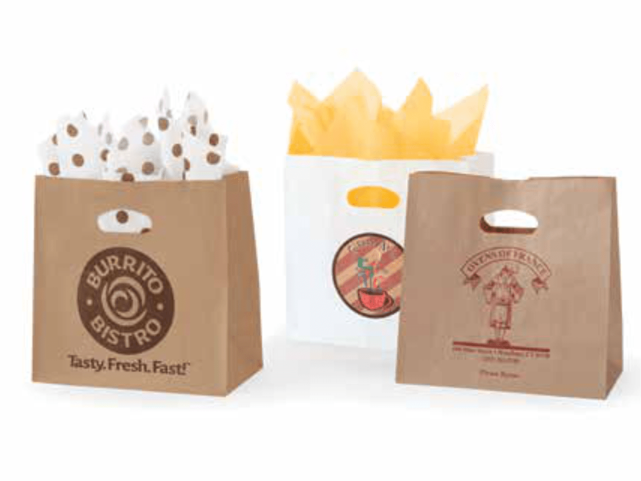 11 x 6 x 11" Natural Kraft Paper Bag with Die Cut Handle Wide Bottom