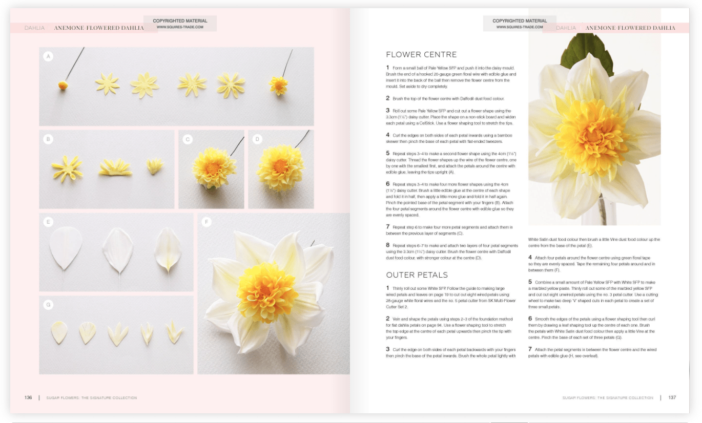 Sugar Flowers, Book (Engelsk) Squires Kitchen BageBixen.dk