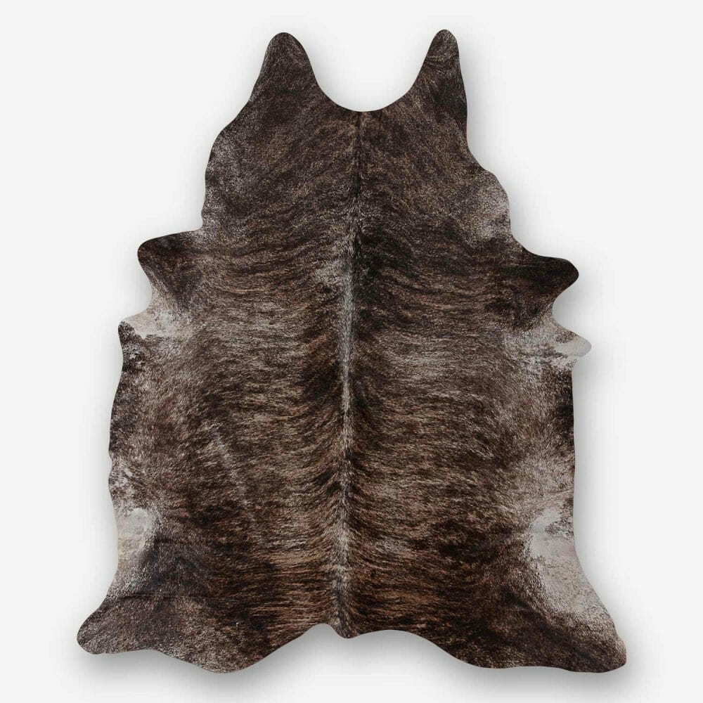 Dark Brown Cowhide Rug Large 223 X 205 Cm Bagé Home