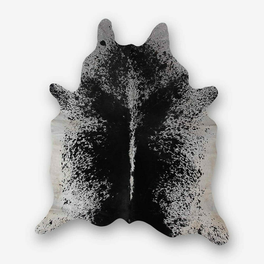 Speckled Black And White Cowhide Rug 210 X 199 Cm Bagé Home