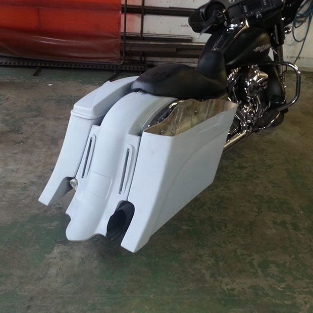 Harley Davidson 6″ Extended Stretched Out & Down Saddlebags Fender No