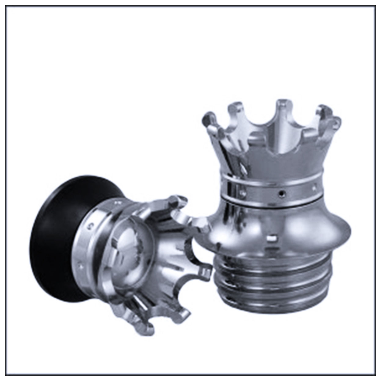 Original Custom Crown Gas Cap – Black – Baggers Bags – Extended