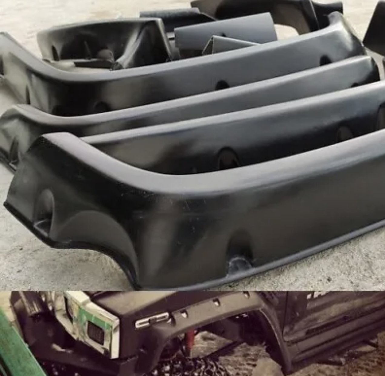 Fender Flares + 100mm for Hummer H2 Unpainted Fiberglass FRP Baggers