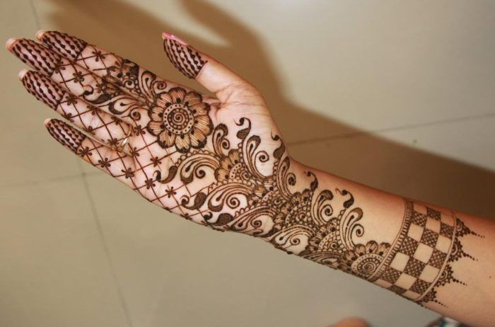 Front hand Mehndi Design Top 50 Designs! Baggout