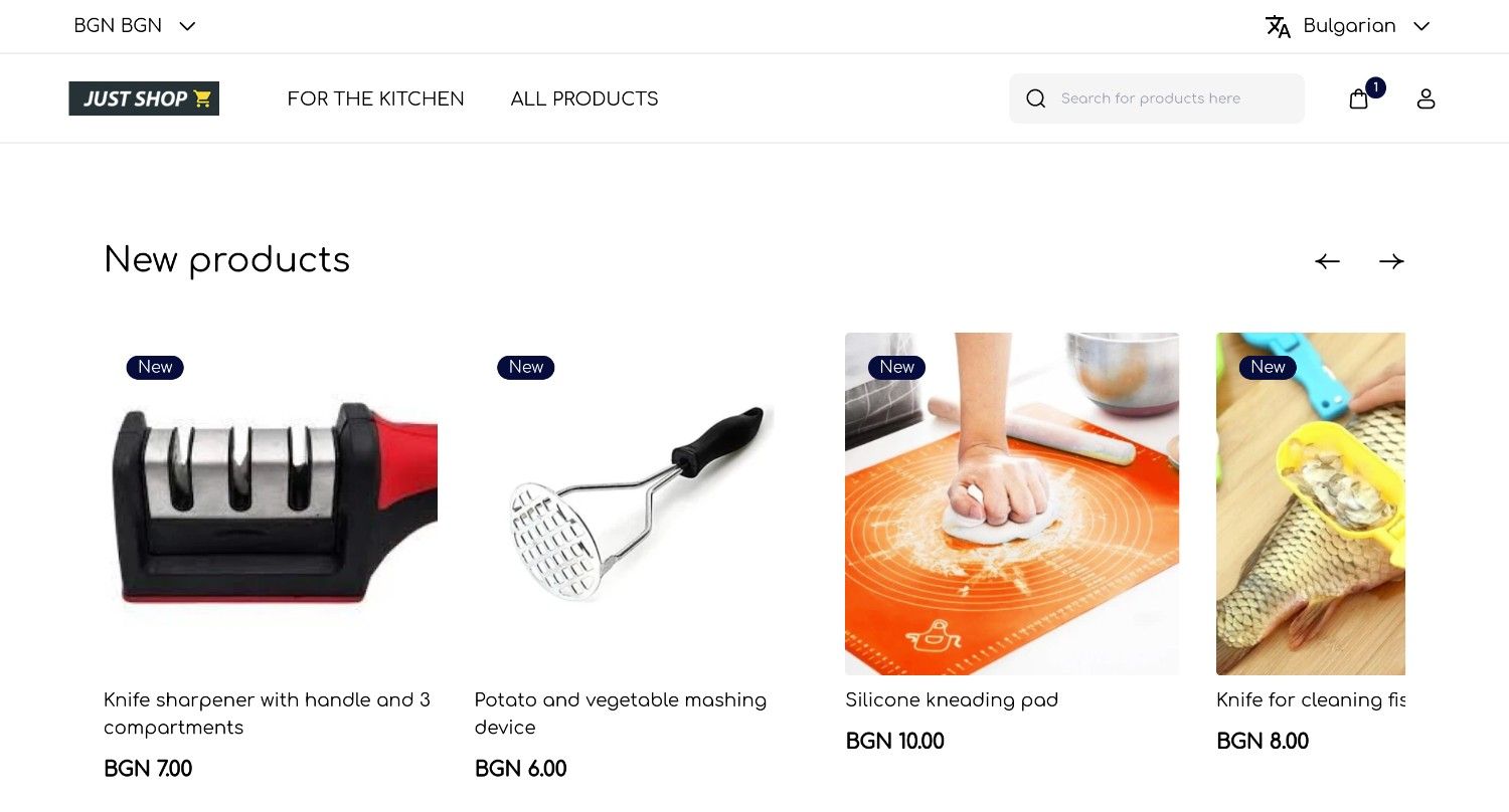 Just Shop Case Study Bulgarian Online Kitchenware Store