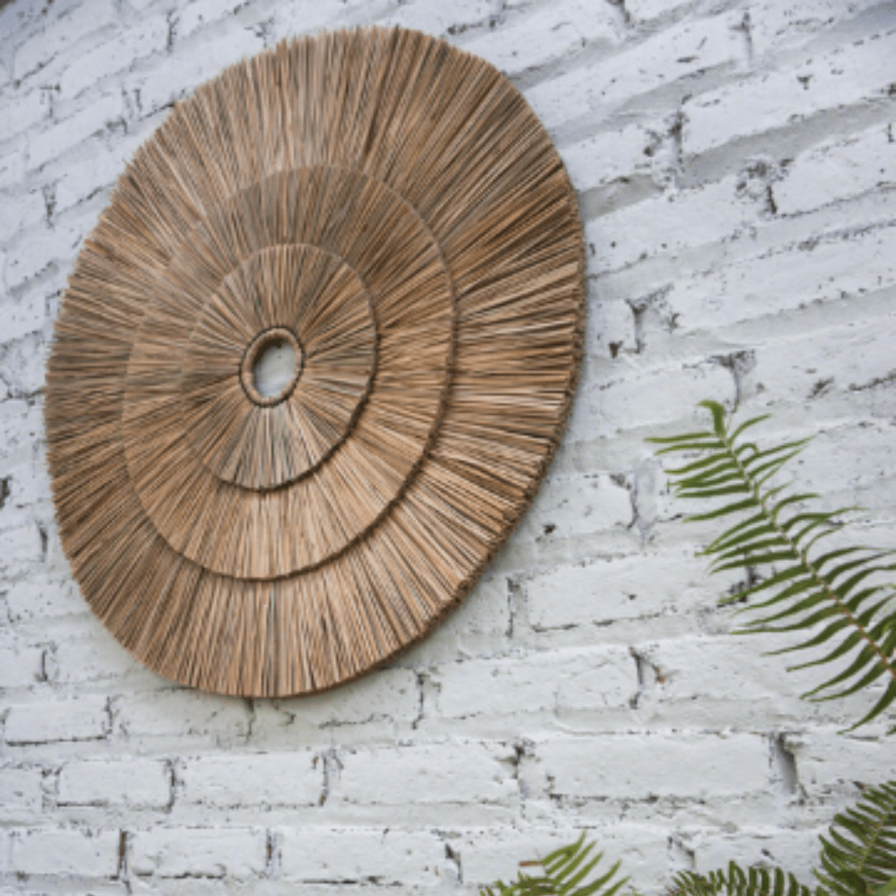 Round Tropical Seagrass Wall Art BagoEco