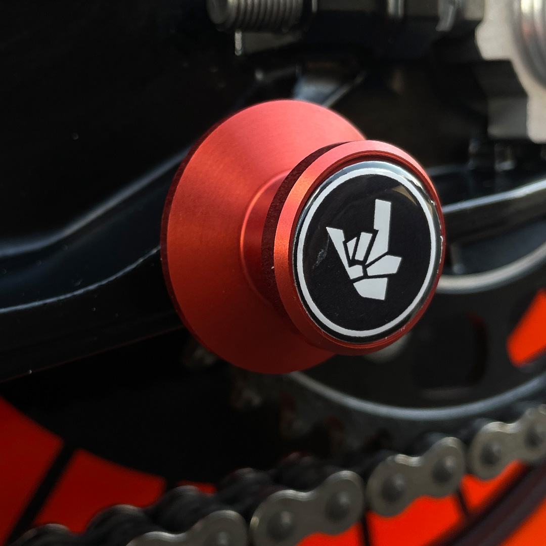 Paddock Stand Bobbins Red & Blue Bagoros Performance