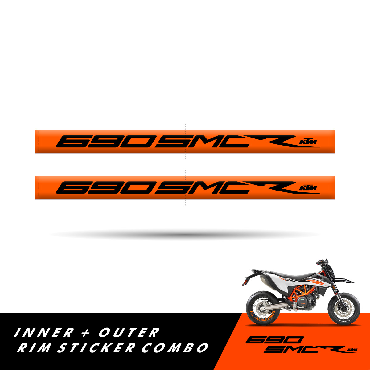 Inner & Outer Rim Stickers For KTM 690 SMC R 2019+ 690 SMC R Bagoros