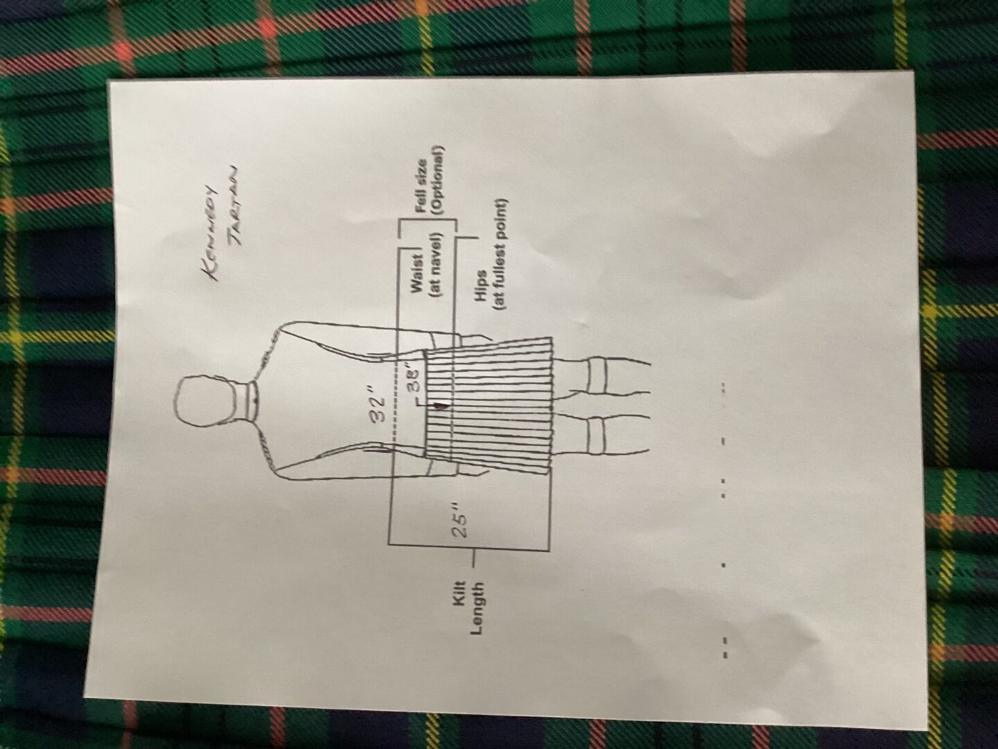 Bagpipe Central Kilt Kennedy tartan