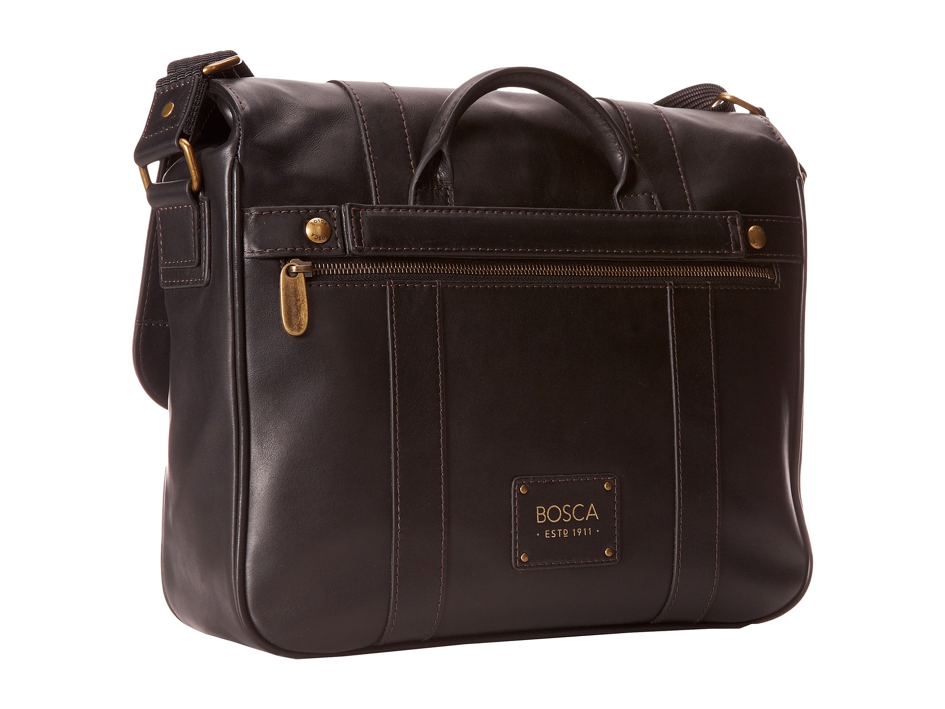 Bosca bags. Bosca Old Money Clip, Dark Brown Leather.