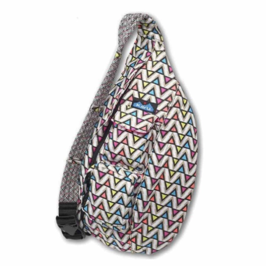 Kavu Flamingo Bag. KAVU Original Rope Sling Bag with Adjustable Rope Shoulder Strap Flamingo.