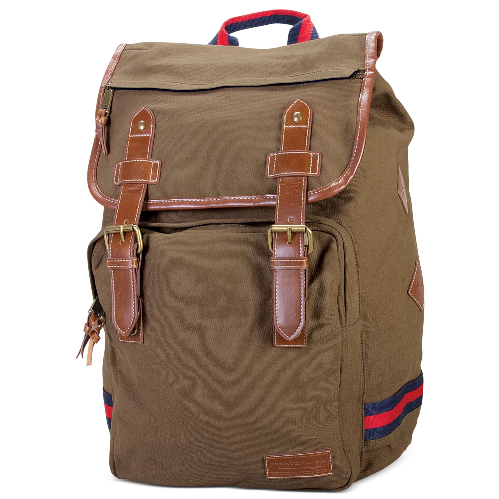 Tommy Hilfiger Bookbags. Tommy Hilfiger Womens Jacquard Backpack (Black Beige).