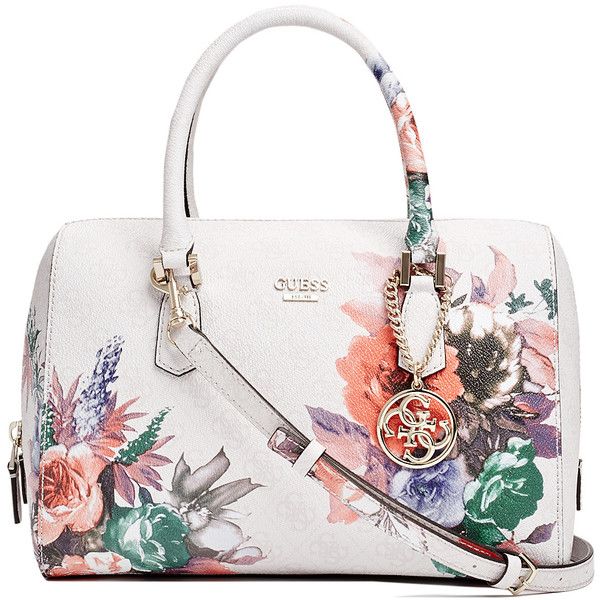 Guess Floral Purse. GUESS Pink Floral Print Crossbody Satchel Tote Bag