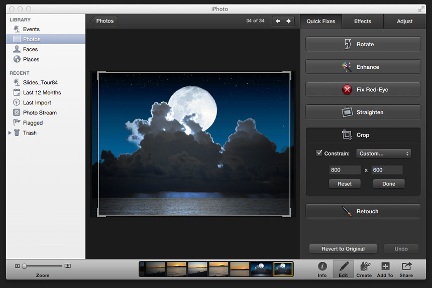 Resizing Pics With iPhoto