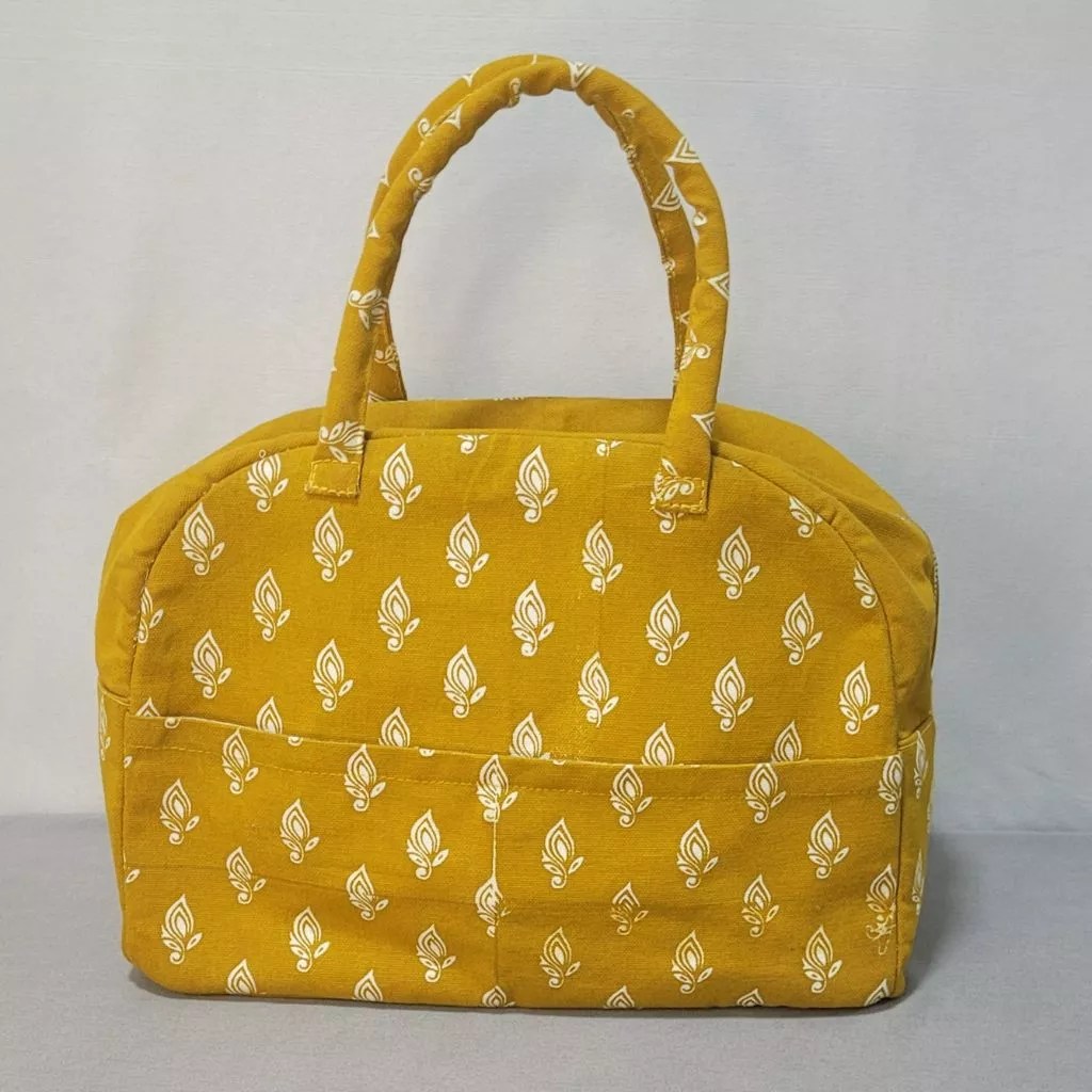 Mustard yellow bowler bag Bagworld Eco Friendly Bags Manufacturer