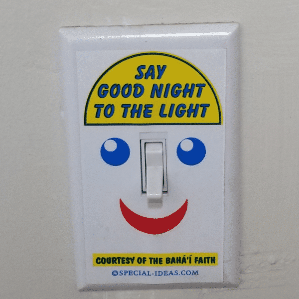 Conservation Light Switch Stickers Bahai Resources