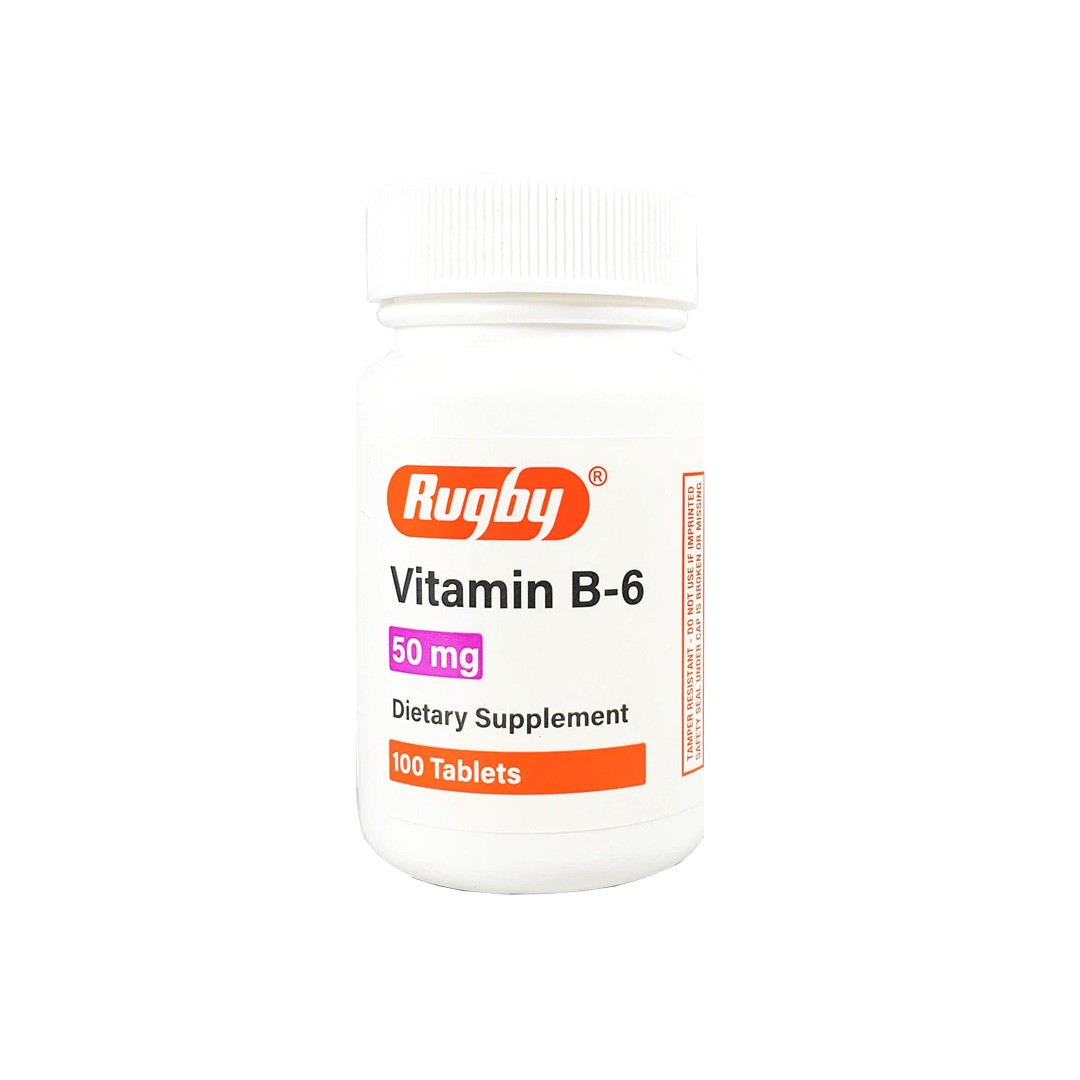 Rugby/Major Pyridoxine Vitamin B6, 50mg Tablets, 100ct Bahamas