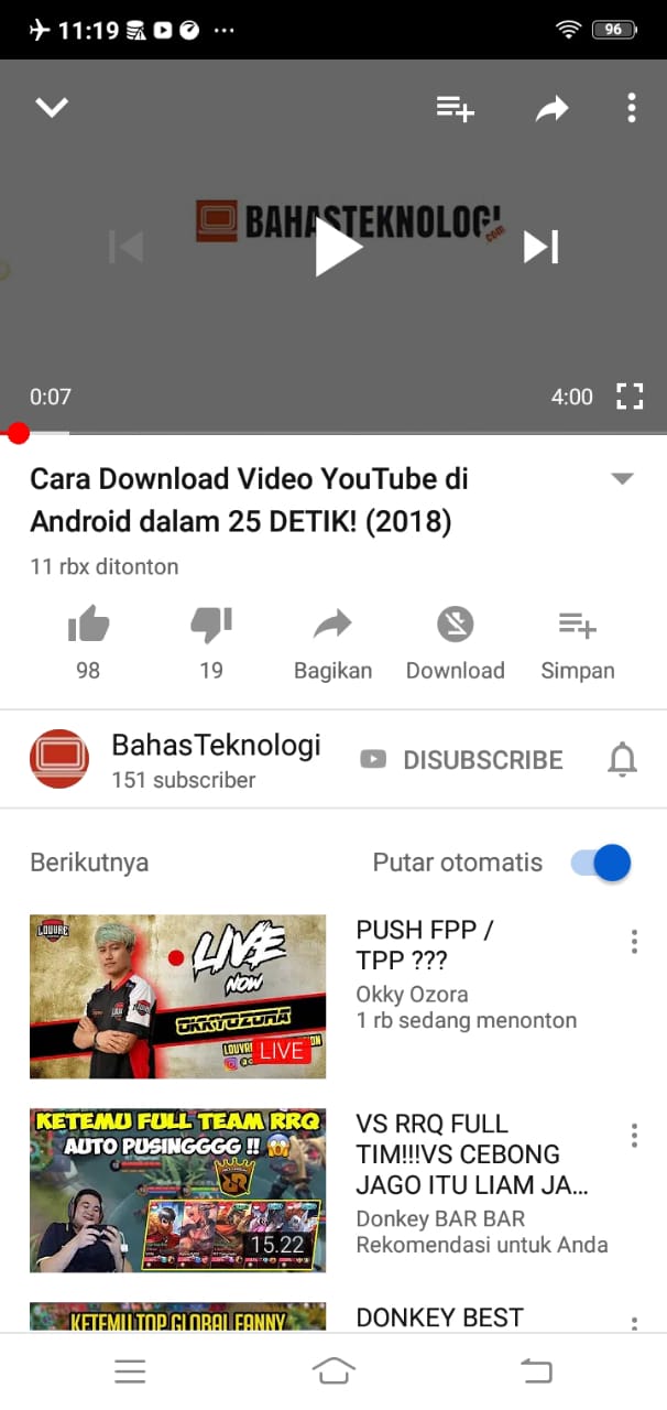 Cara mengubah video youtube menjadi mp3 di Android Tanpa