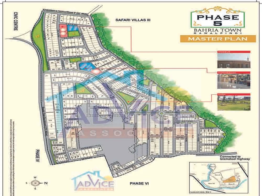 Map of Bahria Town all phases and blocks