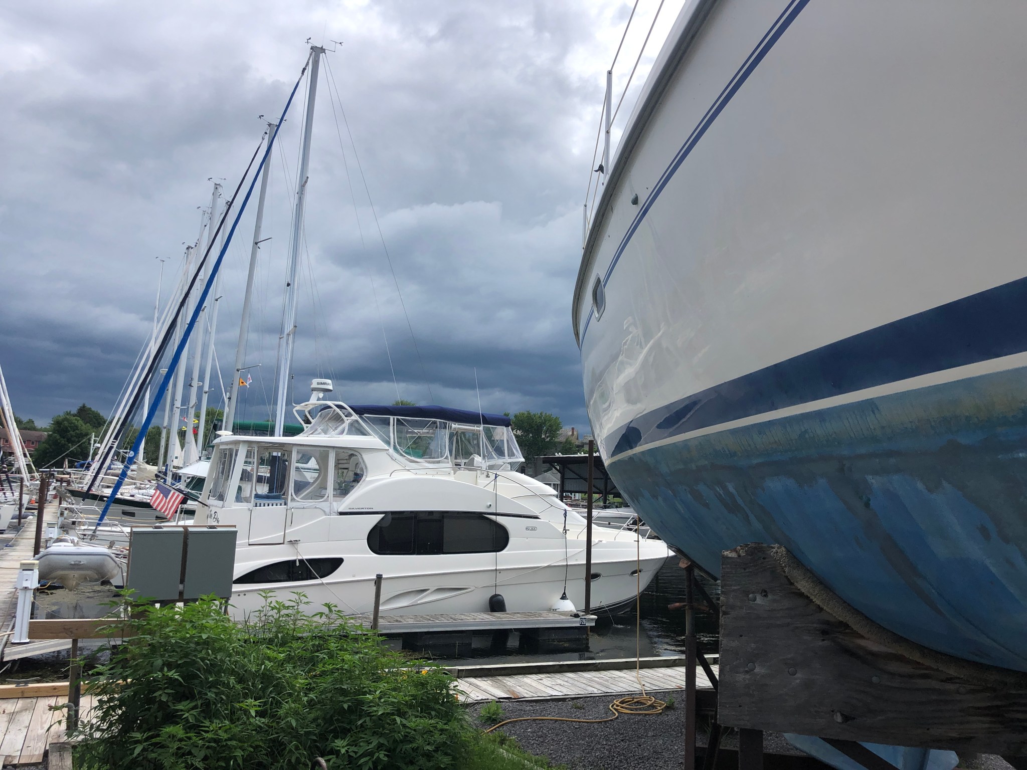 Navy Point Marina at Sackets Harbor, NY July 1218th Larry & Mary’s