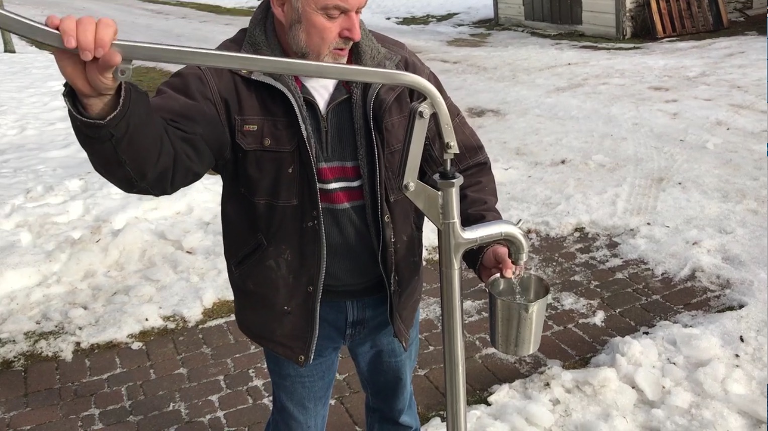 WINTER HAND PUMP See How Well Pump Resists Freezing