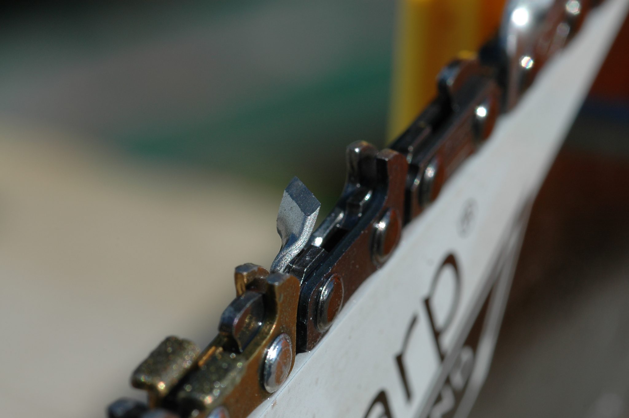 The Oregon Chainsaw sharpener a fast & effective option.