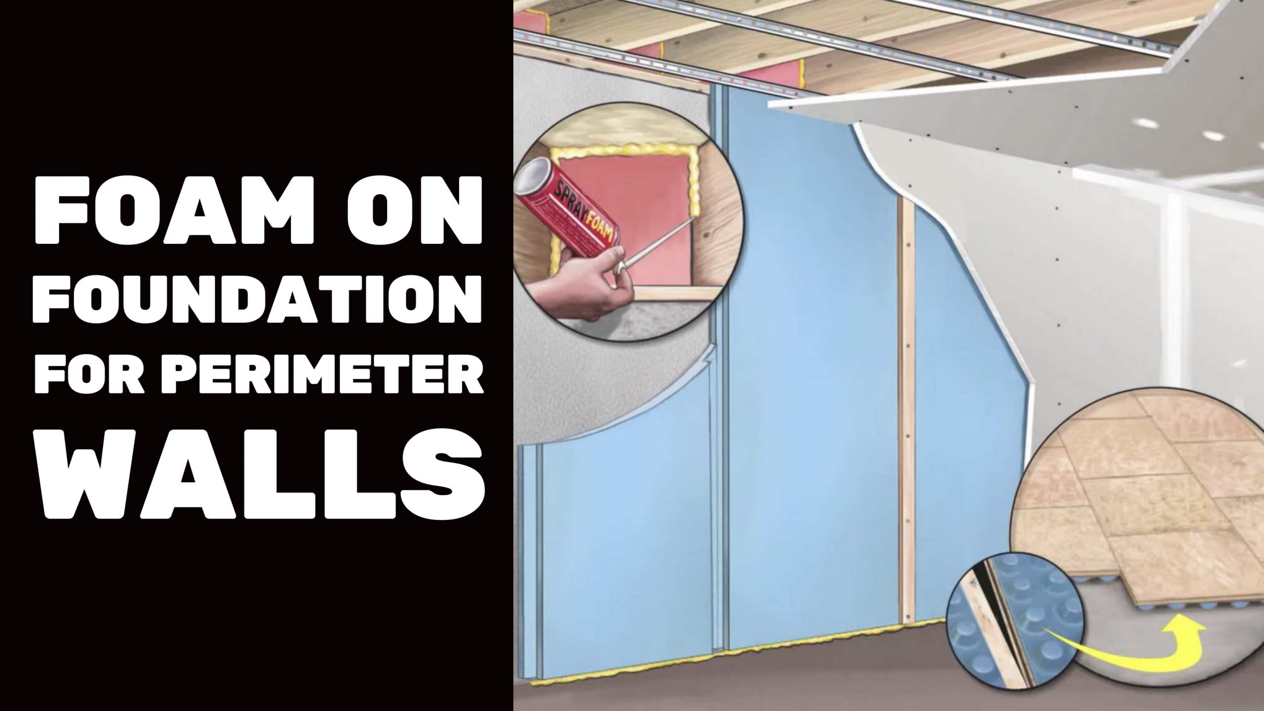 BASEMENT FINISHING COURSE VIDEO Foam on Foundation for Perimeter Walls
