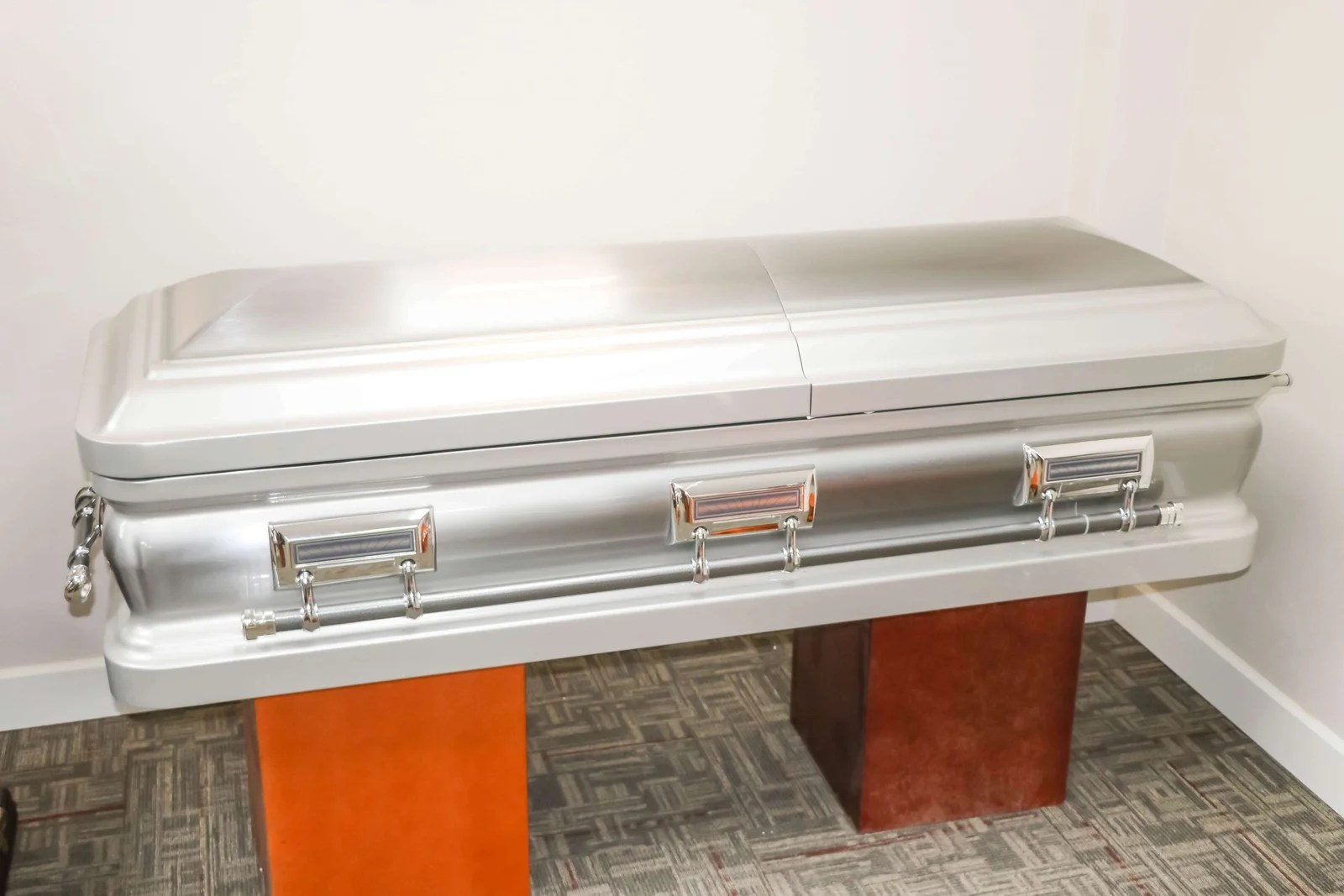 Silver Metal Casket Bailey's Funeral Home
