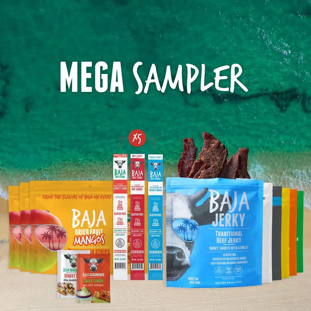 Baja Vida AllNatural Nitrate Free Beef Jerky, Organic Dried Mangos