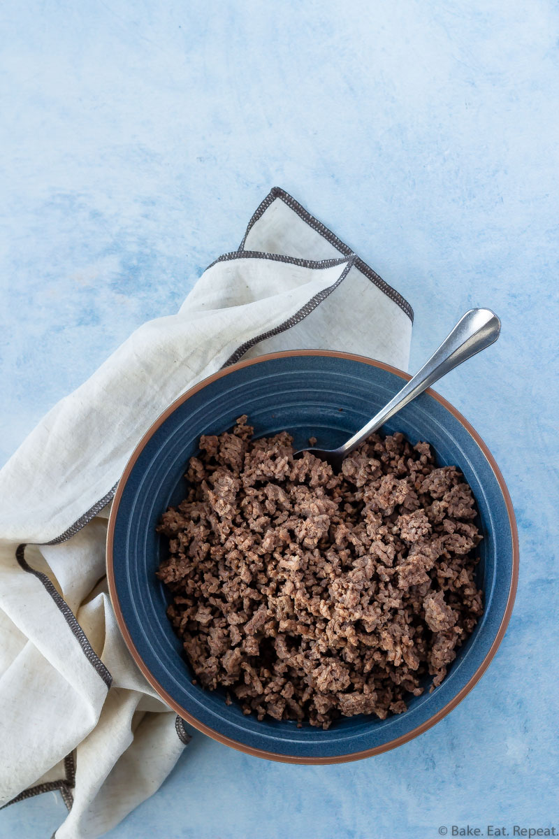 Instant Pot Frozen Ground Beef Bake. Eat. Repeat.