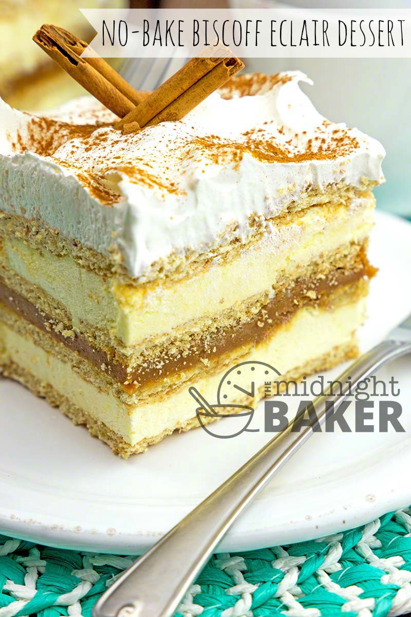 NoBake Biscoff Eclair Dessert The Midnight Baker