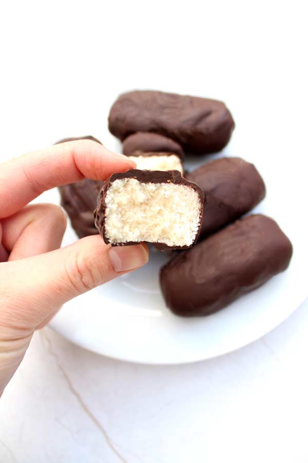 Vegan Chocolate Coconut Bars (No Bake Bounty Bars