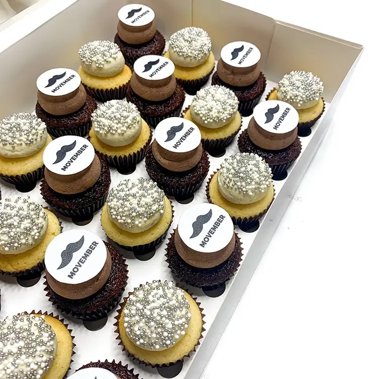 Mini Movember Cupcakes Brisbane Pick Up & Delivery