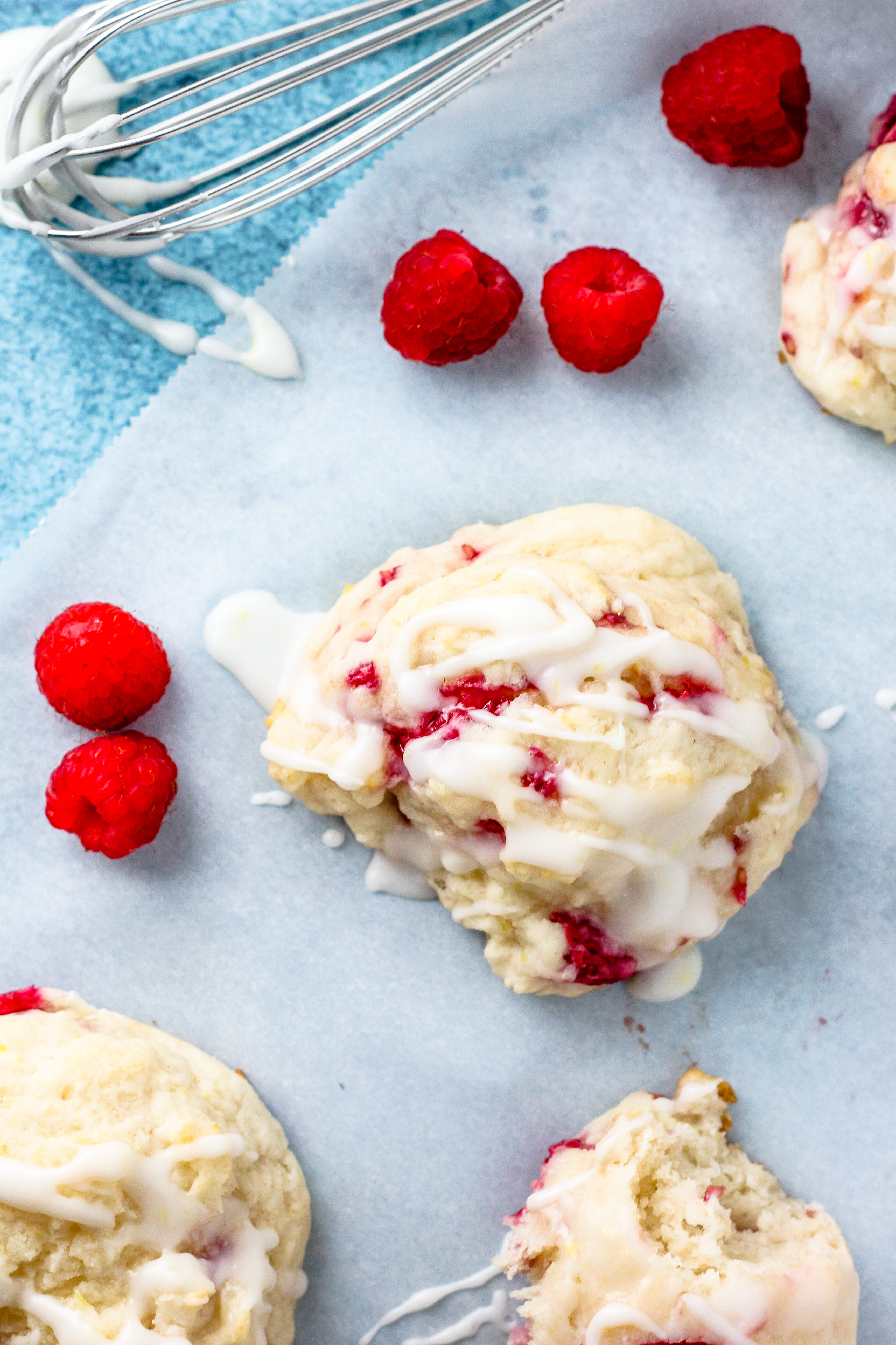 Raspberry Lemon Drop Biscuits