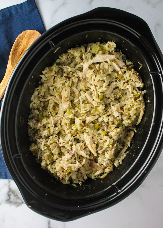 Slow Cooker Sausage & Rice Baked in AZ