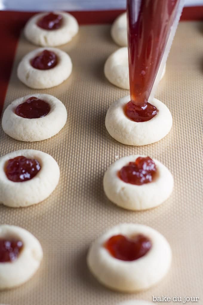 Strawberry Jam Thumbprint Cookies Bake du Jour