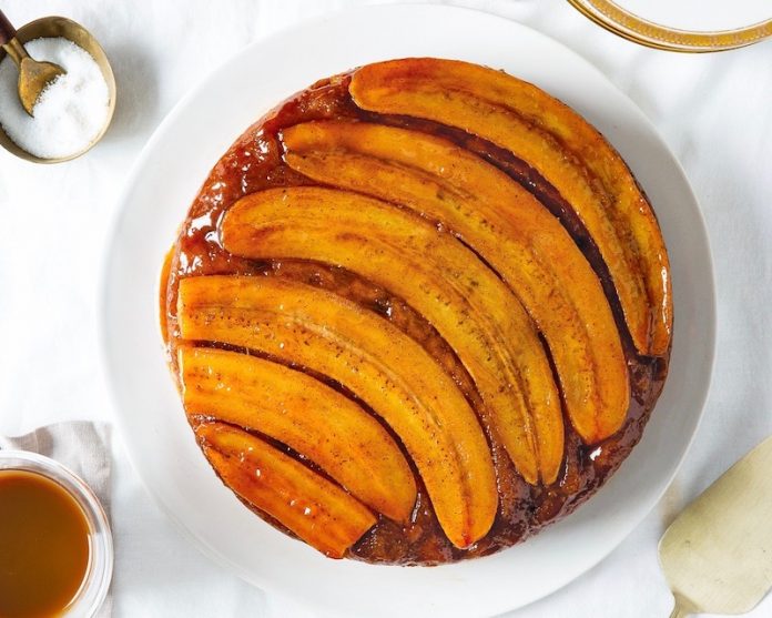 Bananas Foster UpsideDown Banana Bread Bake from Scratch