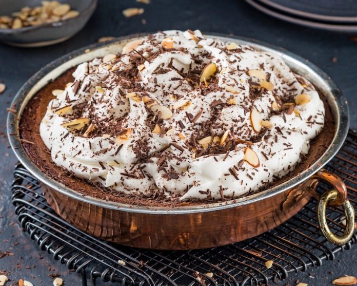 Reine de Saba Cake with Grand Marnier Whipped Cream Bake from Scratch