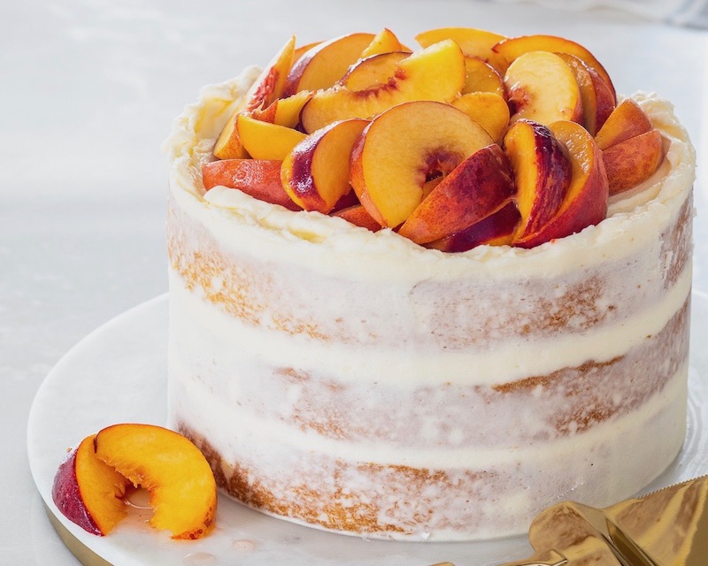 Peaches & Cream Cake Bake from Scratch